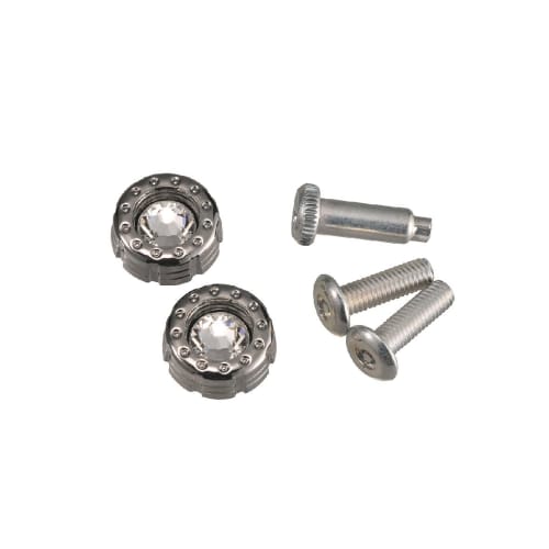 

CARMATE Car License Plate Security Bolt & Cap Crystal Plated LS417