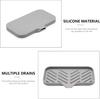 Kitchen Sink Organizer: Silicone Faucet Mat For Soap Dispenser, Waterproof Countertop Storage Tray, Sink Splash Guard Pad