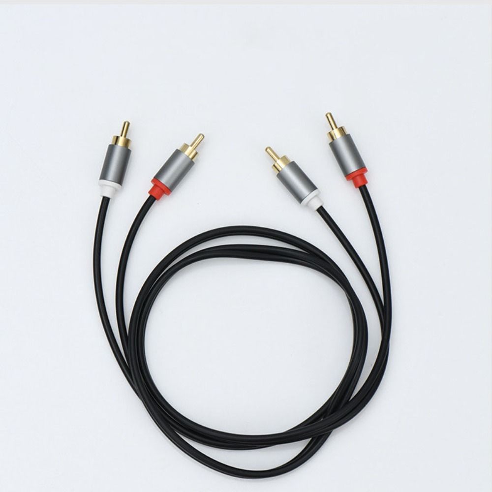 Shielded Double Lotus Head Audio Aux Cable Audio Video Cable HIFI 2RCA To 2RCA Amplifier Cable 1m/1.5m/2m/3m/5m Gold-platingGood product