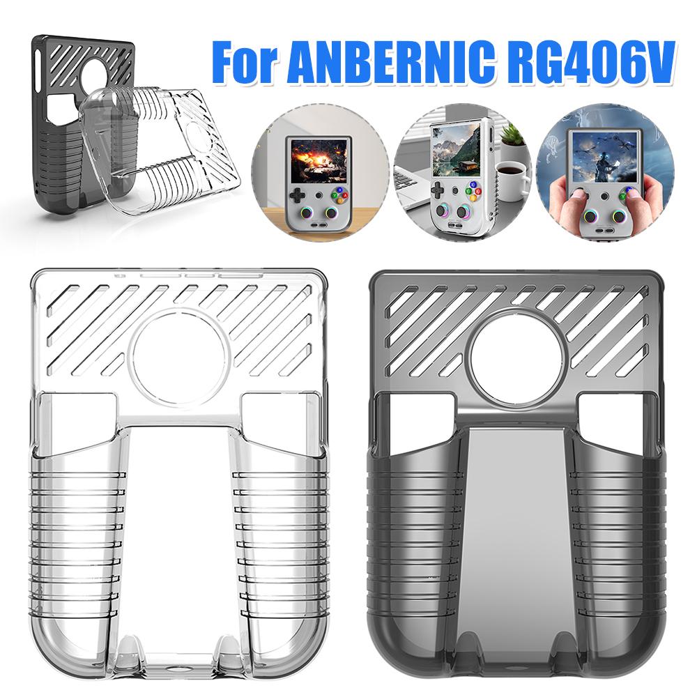 High Quality Transparent TPU Protective Cover for ANBERNIC RG406V Game Console Slim and Durable Anti-Scratch Gaming Accessories