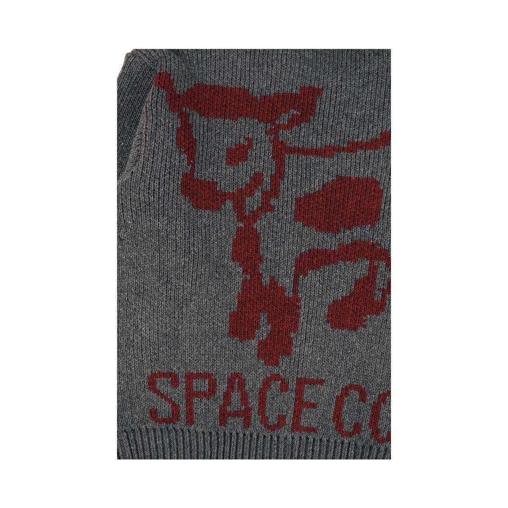 Ialtial Space Cow Cowichan Knit Jacket Gray