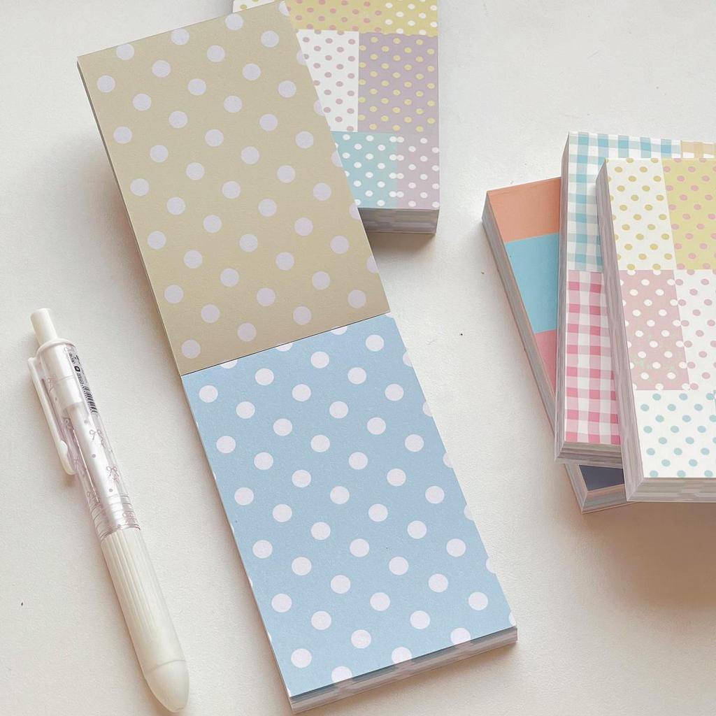 Super Thick Dot Pattern Sticky Notes for Journals - Non-Adhesive Collage Paper, M5 Inner Pages, Book Planner