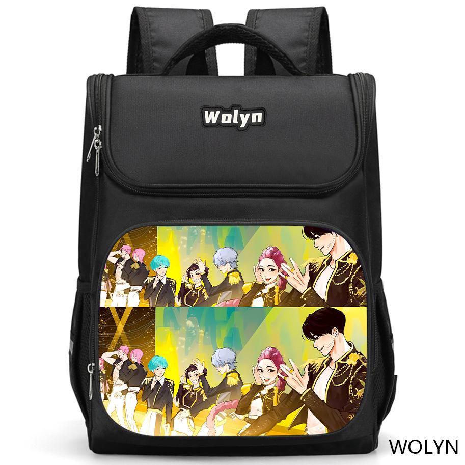 Kpop Demon Hunter Girl Group Trendy Children's Backpack HD Print Large Capacity Waterproof Student Backpack Laptop Bag