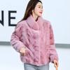 New Fur Real Mink Fur Patchwork Mink Coat Genuine Leather Fur Mink Short Pink Mink Real Mink Send Mom and Wife