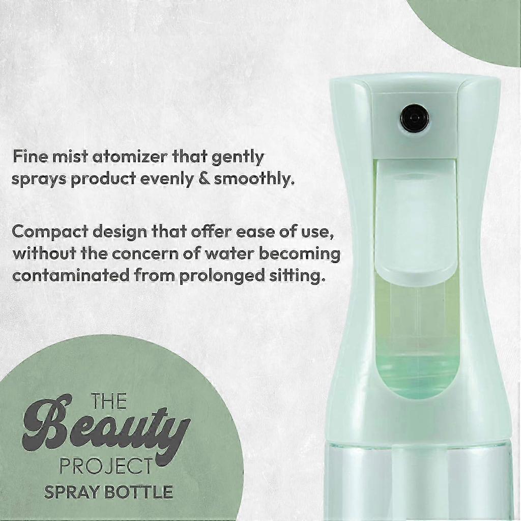 2025 Spray Bottle Mister for Hair - Continuous Mister, Fine Water Mist, Trusted by Professional Salons & Barbers, 10.1oz - Clear Bottle (Sage)