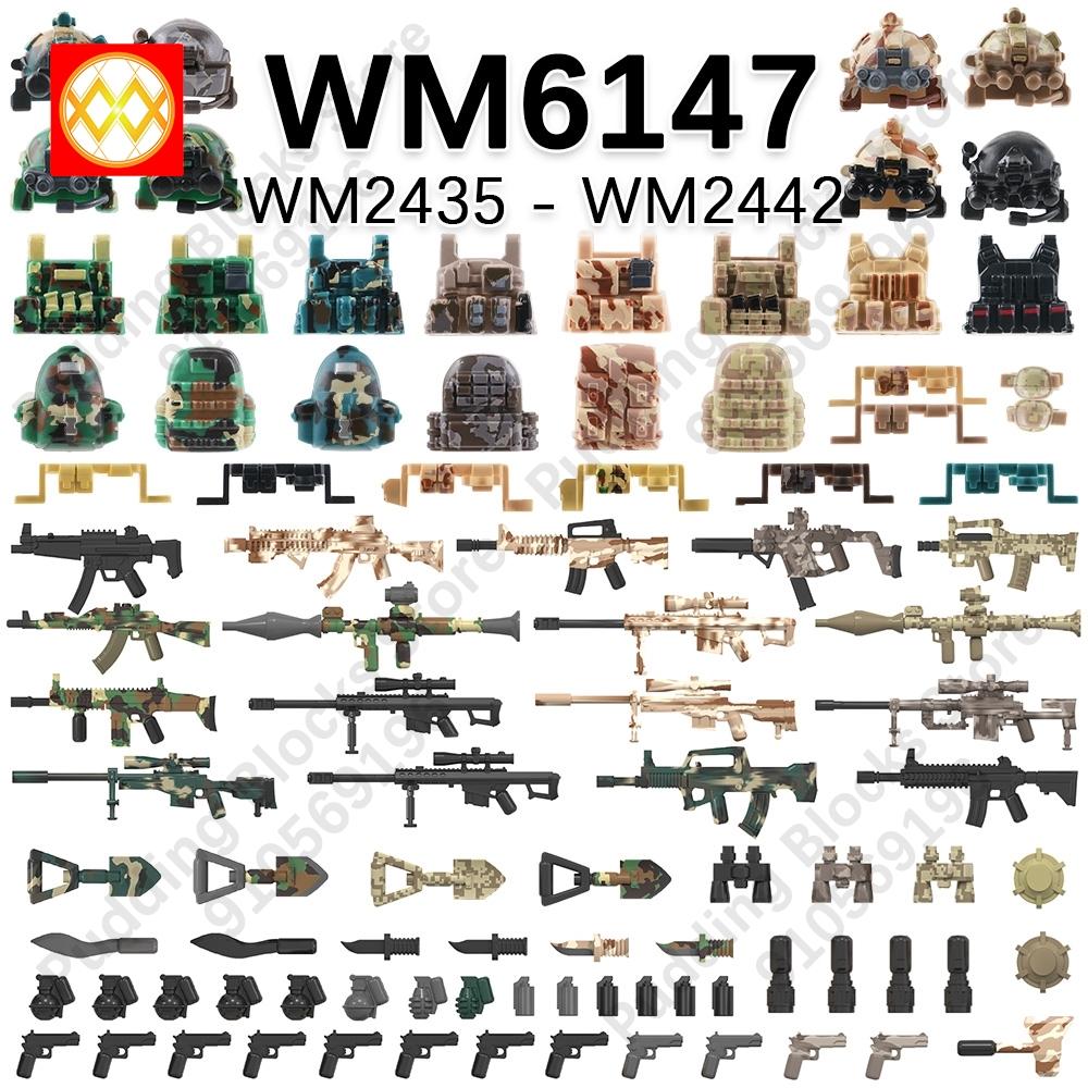 WM6147 Bausteine Actionfigur WM2435 WM2436 WM2437 WM2438 WM2439 WM2440 WM2441 WM2442 Ziegel Zubehör Erwachsene Kinder Spielzeug