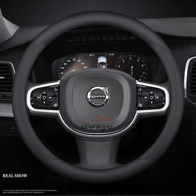 Car Leather Steering Wheel Cover for Volvo XC90 S90 XC60 V90 V60 B4 B5 B6 T4 T5 T6 T8 D4 D5 2012 -2025 Auto Accessories