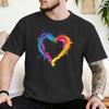 Regenbogen Herz LGBTQ Gay Pride Monat LGBT T-Shirts für Unisex Unisex Vintage Reine Baumwolle T-Shirts Große Größen Kleidung