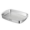 Grill Tray, Fish Grill Tray, 45mm Deep, Rectangular Grill Plate, Grill Pan, Wide, Deep, 316 Stainless Steel, Cooking Tray, Yakiniku Plate, Fish Grill