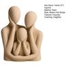 Figurine abstraite Famille de 3 Personnes Statuette Parents Modernes et Enfant Sculpture de Famille en Résine pour Salon Chambre à Coucher Table Table de Chevet Étagère d'Entrée Décoration de Maison