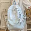 Schoolbag Milk Peach Powder Plaid Backpack Cartoon Cute Pet Print Girl Shop Trip Soft Cute Versatile Small Backpack