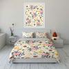Cute Cartoon Cows and Flowers Bedding Duvet Cover Set  (1*Duvet Cover 2*Pillowcases, without duvet insert)