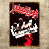 Vintage Judas Priest Aluminum Sign - Retro Wall Art with Band Logo & Album Art - Rustic Tin Poster for Home, Bar & Cafe Decor