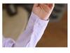 Women's Plus Size V-Neck Purple & White Striped Short-Sleeve Shirt - Slimming, Professional, Formal, Extra Large, Spring/Summer