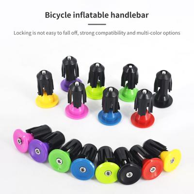 1 Paar Fahrradgriffstopfen, perfekt passend, einfach zu installierende Kunststoff-Lenkergriffkappe mit integriertem Gewinde für Mountainbike