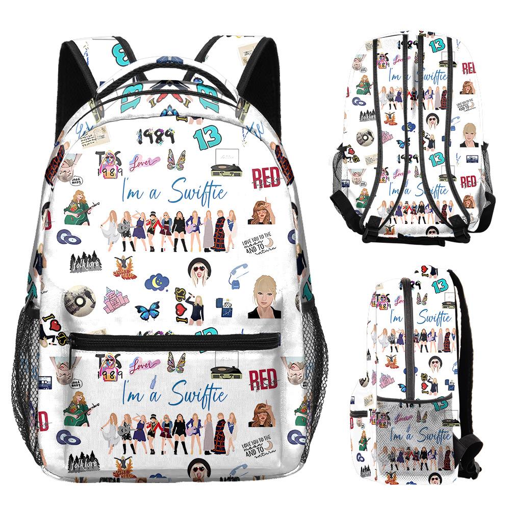 Taylor Swift Grund- und Sekundarschulrucksack, Kinderrucksack, Vollständig bedruckter Rucksack