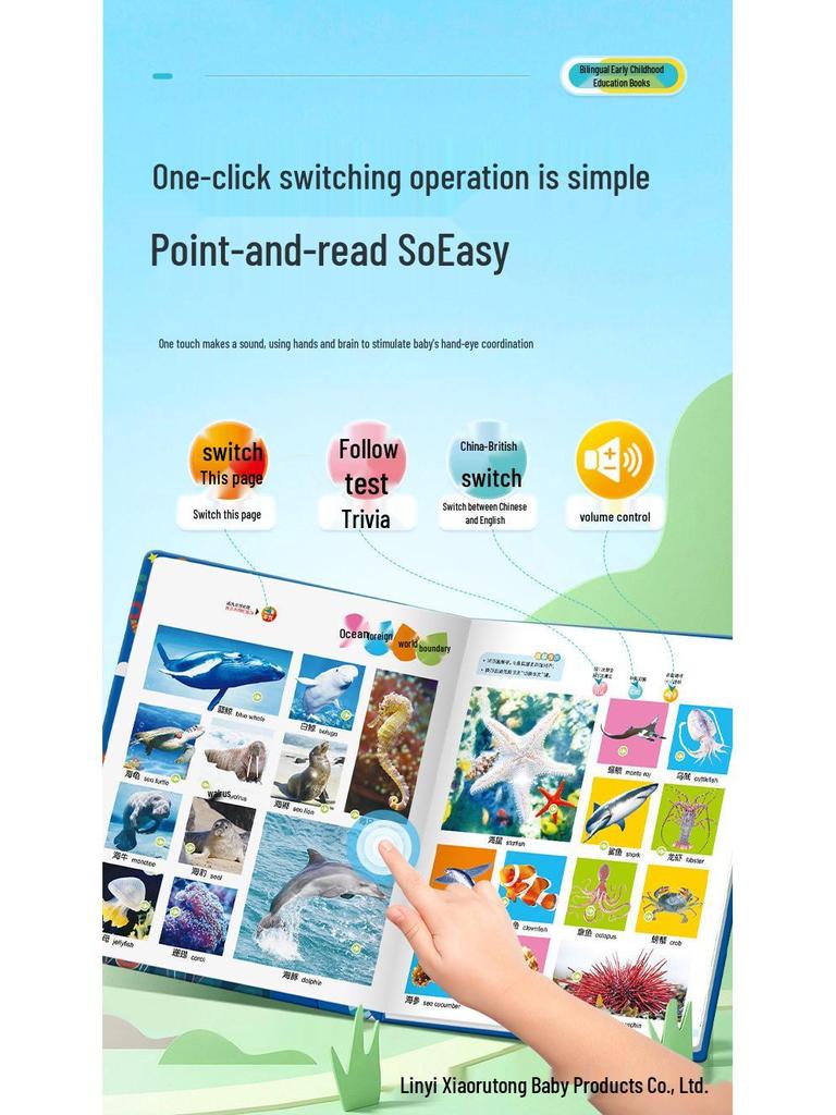 Bilingual Sound Book for Early Education: Engage Toddlers (0-6 Years) with Chinese-English Learning and Interactive Point Reading