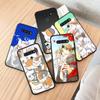 AD78 Natsume Yuujinchou Black Case for iPhone 16 15 Plus 14 13 12 11 Pro 8 7 6S SE 5S X XR XS Max Realme C30 C33 C31 9I Huawei Y8P Y9 Sofe Cover
