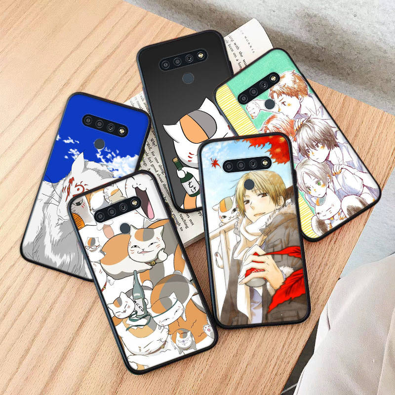 AD78 Natsume Yuujinchou Black Case for iPhone 16 15 Plus 14 13 12 11 Pro 8 7 6S SE 5S X XR XS Max Realme C30 C33 C31 9I Huawei Y8P Y9 Sofe Cover