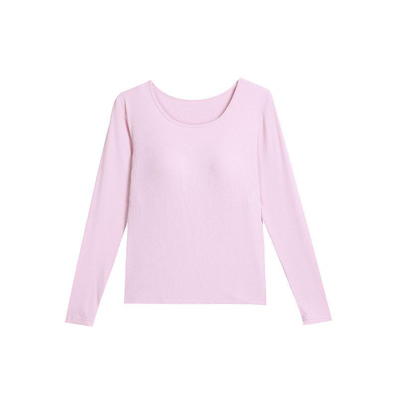 

Essential Floral Long Sleeve Stretch Base Layer Top - Comfortable, Slim Fit & Bra-Free M