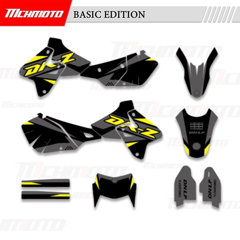 MCHMFG For SUZUKI DRZ400 SM S E DRZ 400 SM S E 2000- Motorcycle Graphics Decal Stickers Kit Background Number Name