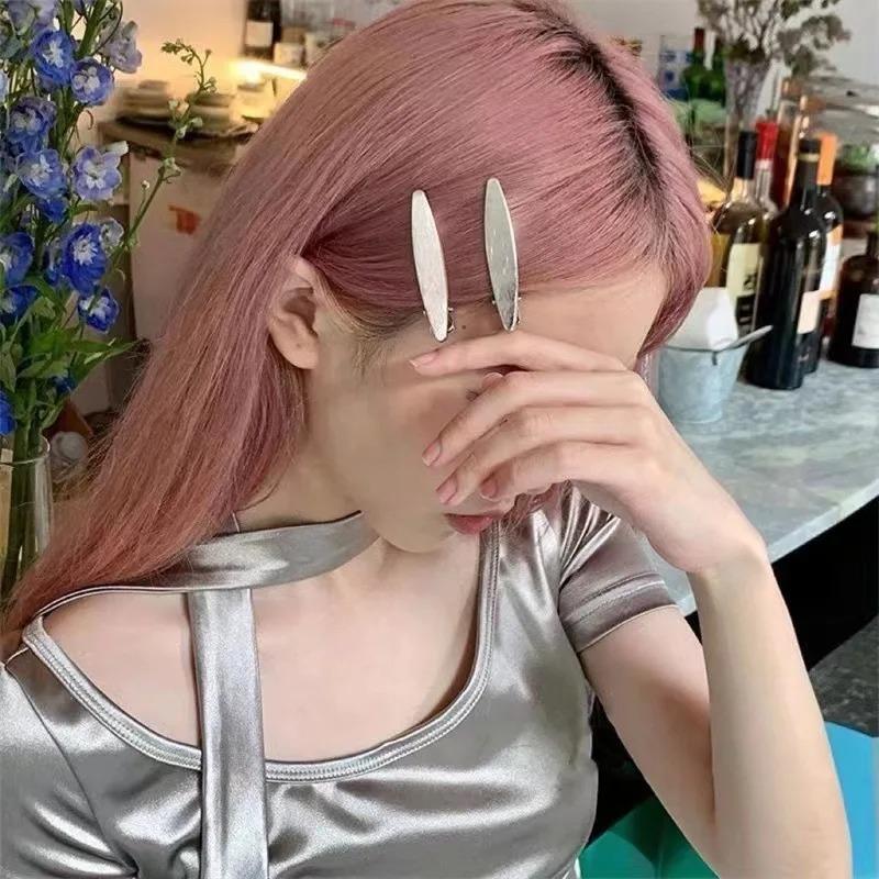 24Pcs/Set Y2K Silver Metal Hairpins for Women Girls Star Hair Clip Multiple Styles Seamless Duckbill Clip Girls Hair Accessoires