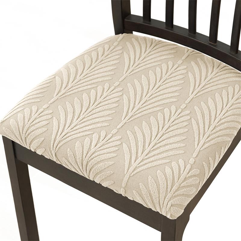 

1/2pcs Jacquard Chair Seat Cover Dining Room Upholstered Chair Covers Solid Color Anti-dirty Slipcover for Home Kitchen Party 2pcs