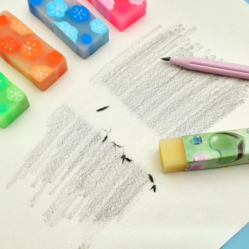 1Pc Cute Erasers Wholesale Fun Sakura Rubber Pencil Writing Correction Gift for Student School Stationery Supplies