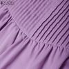 ZANZEA Women Summer Round Neck Casual Sleeveless Long Dress