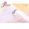 Double Bowknot Style Women Rings 925 Sterling Silver Color Tiny Smart Cubic Zirconia Crystal Ring Accessory For Cocktail Party