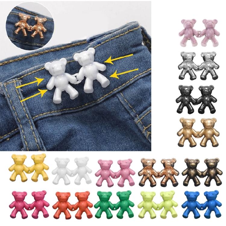Colorful Bear No Sew Waist Button Jeans Buttons Cute Bear Jeans Buttons Pins