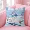 Office Cushion Pillowcase Car Cushion Cover45X45CM Lumbar Pillowcase Sofa Pillowcover Mascot TTina cute And MMilo
