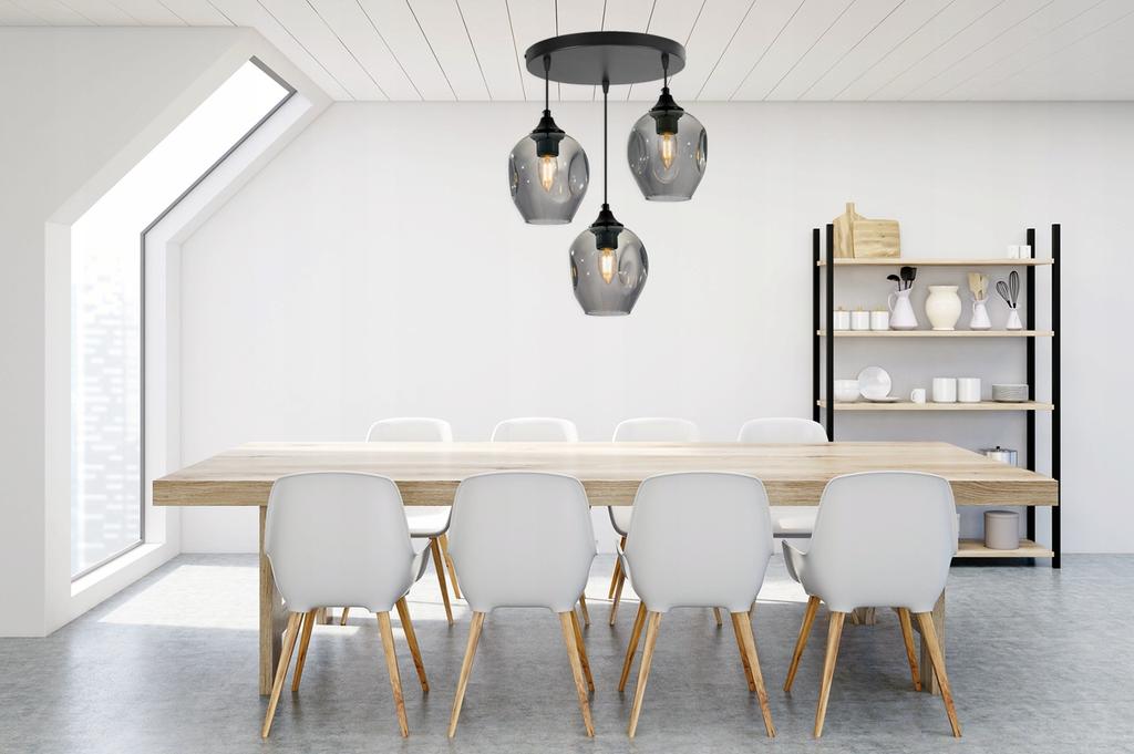 MODERN CEILING HANGING LAMP GLASS CHANDELIER