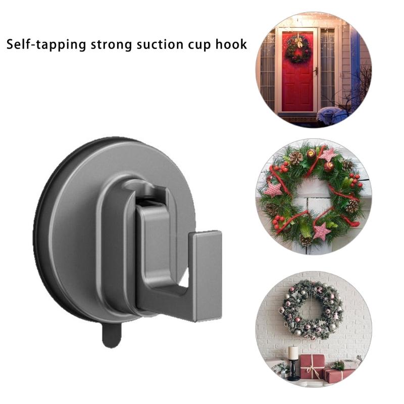 Suction Cup Hooks Wall Mounted Bathroom Clothes Hanger Kitchen Cabinet Door Hooks For Bathroom Tile Glass Surfaces