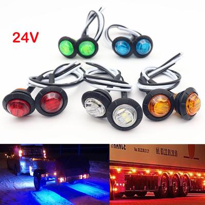 2 adet 24 V Su Geçirmez Yan Işaretleyici Göstergeler Işık LED Bullet Lamba Kamyon Römork Kuyruk Gümrükleme Işıkları için