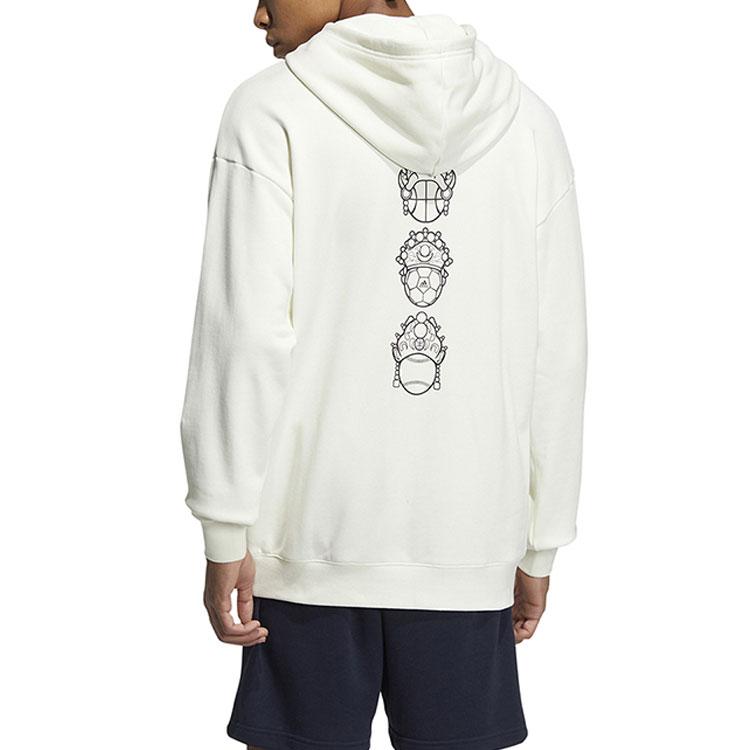 Adidas Sweatshirts Unisex White Hooded Moderate Regular IB2753