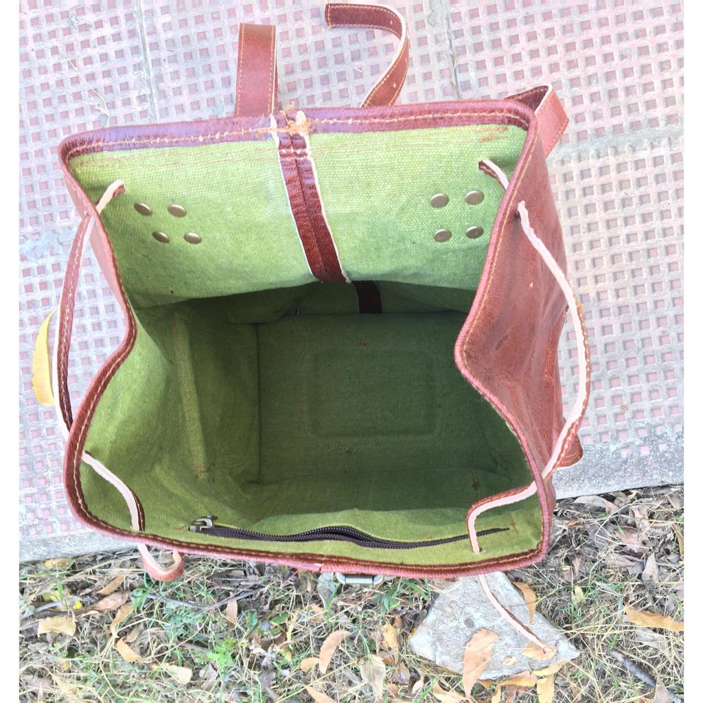 El yapımı Deri Sırt Çantası Dizüstü Sırt Çantası Erkek Kadın Vintage Kahverengi Seyahat Çantası