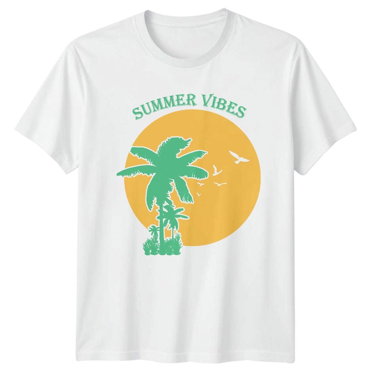 Summer Vibes T-Shirt Beach Life Summer Summer Holiday Gift For Him And Her L