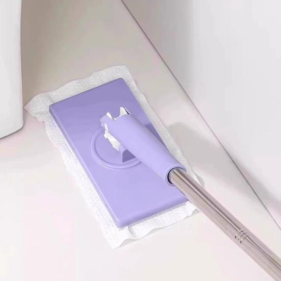 Small Mop Instant Cleaner Mini Mop with 360 Degree Rotating Head Hands Free Push Pull Handle Walls Windows Quick Cleaning Tool