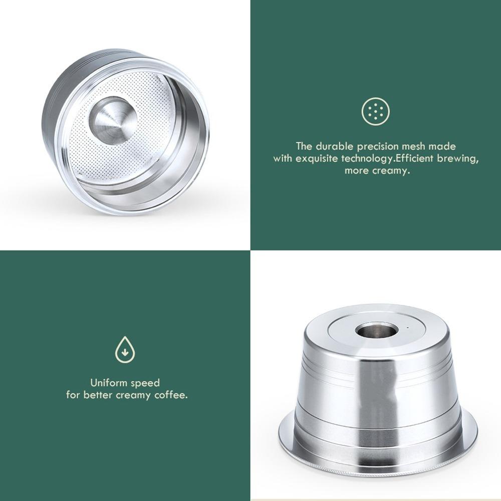 Dishwasher Safe Reusable Coffee Capsule Easy Clean Refillable Coffee Filter  For Cafissimo Maker
