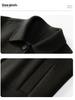 Hochwertiger Herren-Mittellanger Mantel aus 100% Wolle - Beidseitig, Schlichtes Design für Herbst/Winter