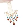 Pearl Auspicious Cloud Hair Comb: Ancient Xiuhe Tassel Hairpin for Updos
