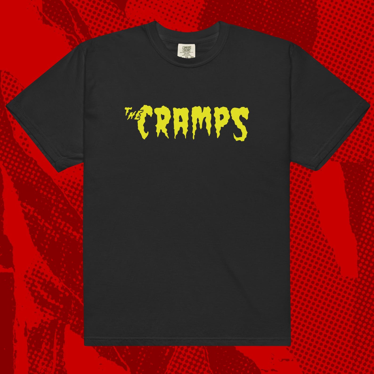 The Cramps Yellow Logo Shirt | Punk Rock Garage Damned Gun Club Misfits S