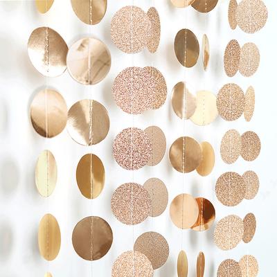 Kruhové girlandy papírový prapor Narozeninová oslava Svatba Závěsná girlanda Baby Shower girlandy Dekor