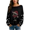Womens  Fall Sweaters Long Sleeve Print Tops Pullover Sweaters Loose Dressy Casual Basic Clothes