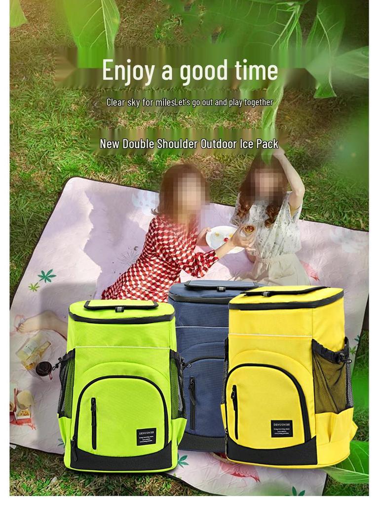 30L Lightweight Insulated Outdoor Backpack with Leakproof Ice Pack for Picnics and Beer