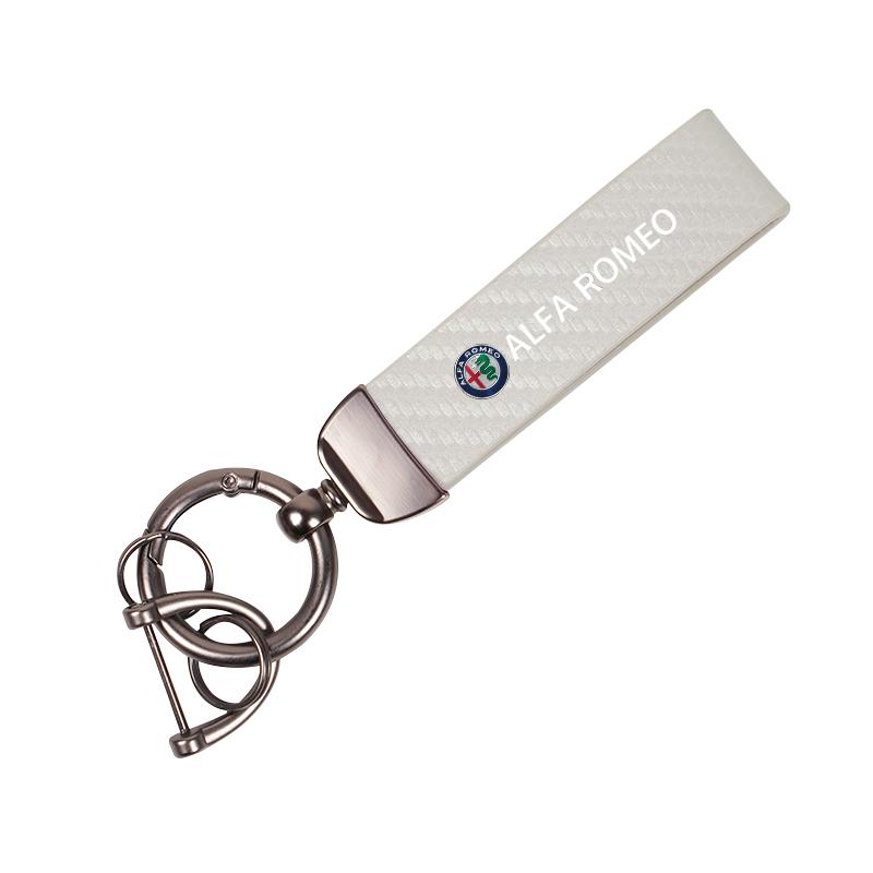 For Alfa Romeo High-end Car Logo Key Chain Keyring Auto Interior Accessories For Alfa Romeo 4C 159 166 Spider Giulia Giulietta 1