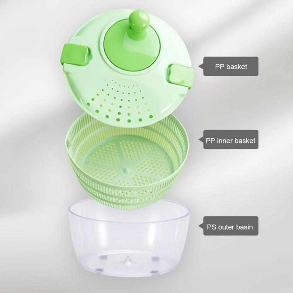 2 in 1 Vegetable Fruit Dryer Large Capacity Fruits Drain Basket  Kitchen Use