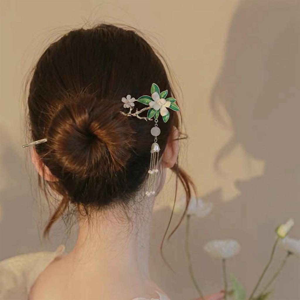 Perlové Kamínkové Květinové Sponky do Vlasů Svatba Vlasové Doplňky Perlové Sponky do Vlasů Květinové Svatební Sponky do Vlasů Vlasové Ozdoby Vlasová Tyčinka