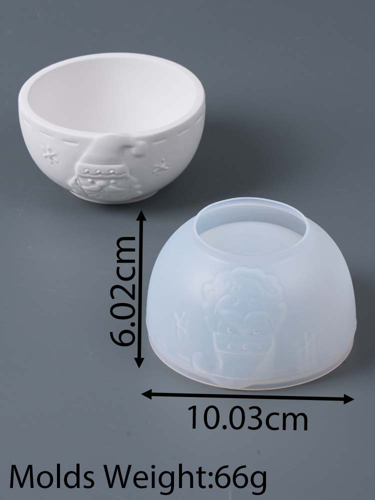 Силиконовая форма для подсвечника в виде Санта-Клауса, шкатулка для хранения рождественских украшений своими руками, формы для глины, цветочные горшки из гипса и смолы.